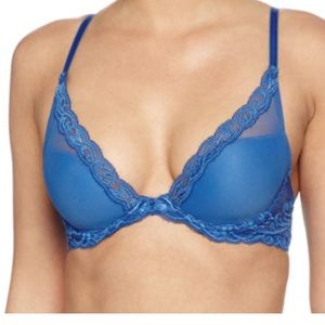 NWT Natori Feathers Contour Plunge Bra!